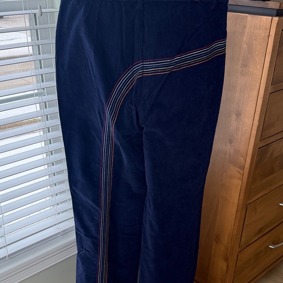 Modcloth Navy Lightweight Corduroy with Rainbow Stripe - Picture 3 of 9